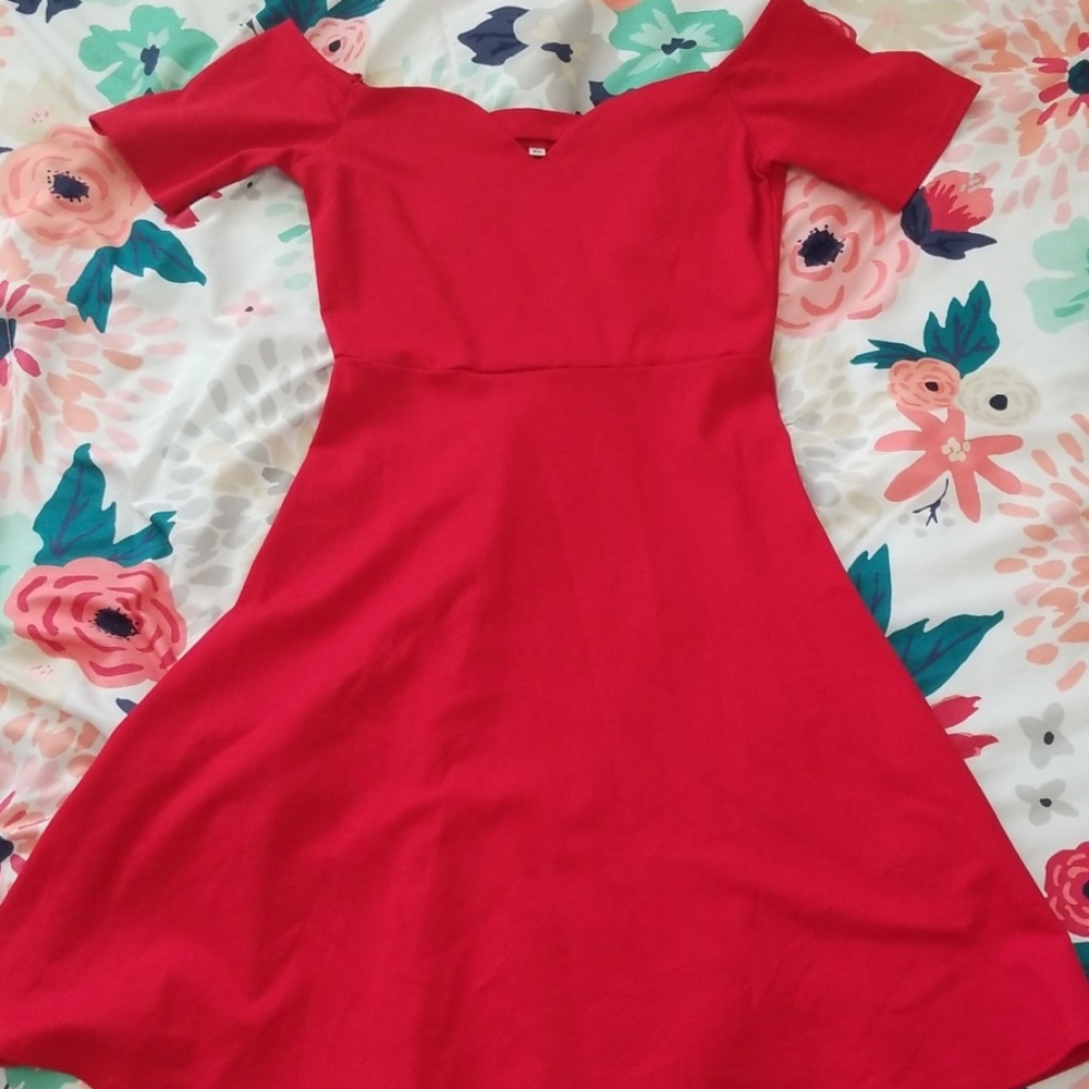 SHEIN Off Shoulder Skater Dress